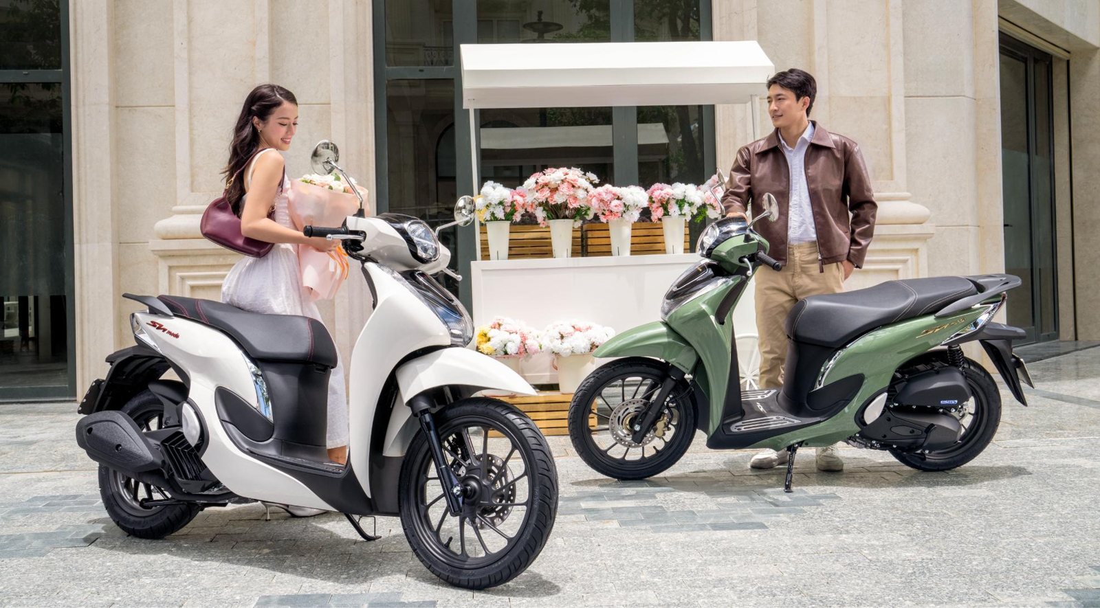 Honda SH Mode 2027 hai màu Trắng – Đen và Xanh – Đen