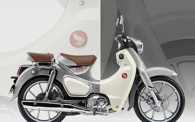 Honda Super Cub C125 2026 chuẩn Euro 4 màu Bạc trắng, yên da nâu