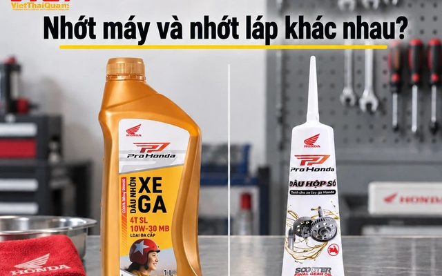 Nhớt máy Pro Honda 10W-30 và nhớt láp Pro Honda cho xe tay ga tại HEAD Việt Thái Quân